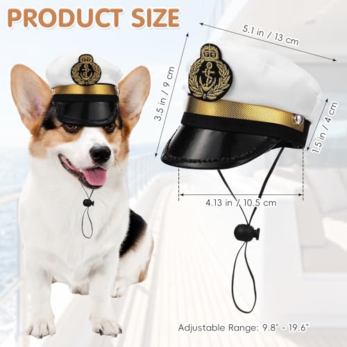 Sombrero Capitán para Perros Ajustable M miniatura 4