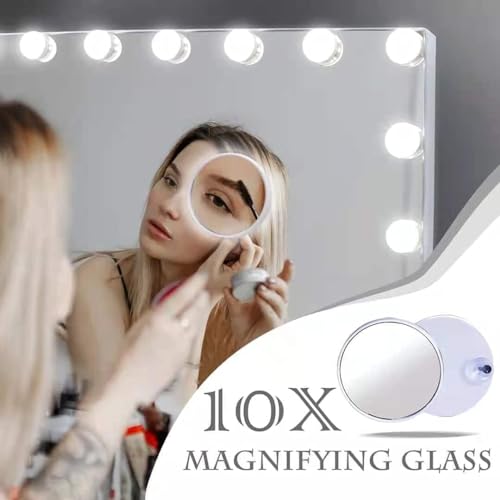 Kottova Vanity Mirror with Lights,23×18" Makeup Mirror,Hollywood Mirror with 15 LED,3 Color Modes & Detachable 10X Zoom Mirror,Slim Metal Frame Design,Smart Touch Control,Plug in - Image 5