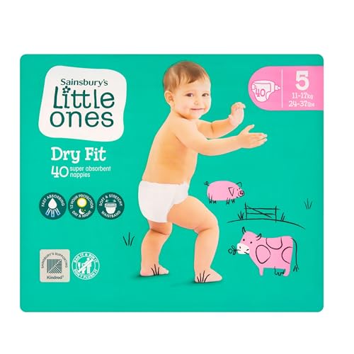 2X Little Ones Size 5 Nappies Dry Fit 40 Pack