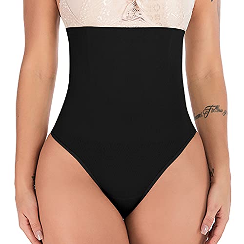 DODOING Tummy Control Thong High Waist Control Knickers Shaping Thong Control Pants Slimming Shapewear for Women