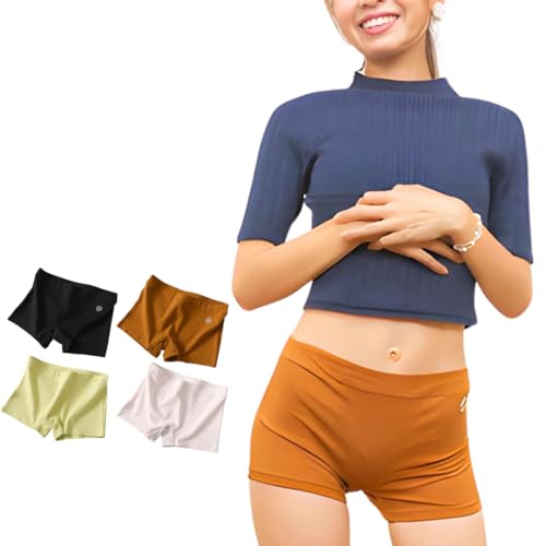 [レットハート] レディース ボクサーパンツ ジェンダーレス 4枚セット 男女兼用 シンプル カッコいい ボックスショーツ 響かない スポーツタイプ ボクサーショーツ インナーウェア レギュラーショーツ ジェンダーレス 抗菌 伸縮性 速乾 下着 R-373 (Lサイズ, Bタイプ)