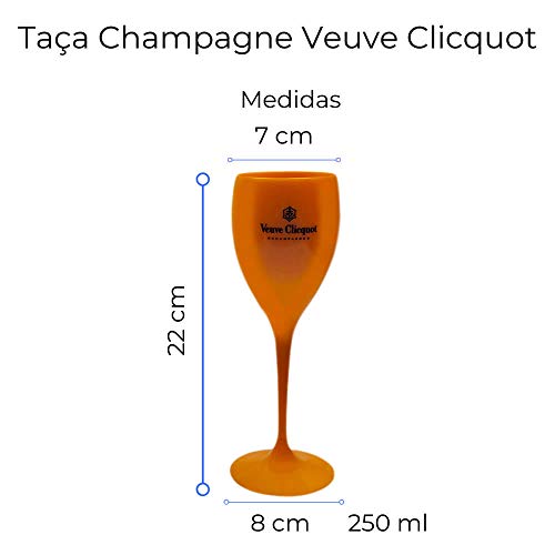 Kit 4 Taças Champanhe Veuve Clicquot 250 ml