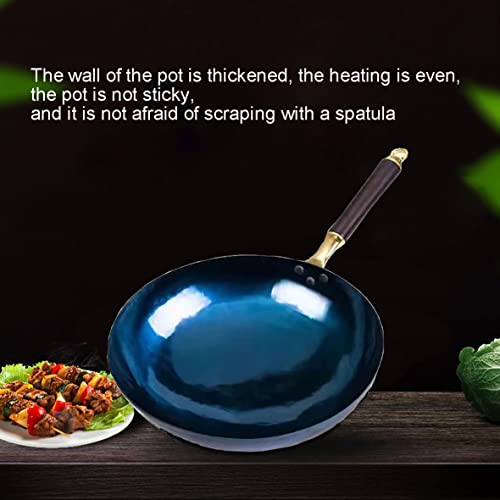 NEW-Wok-Hand-Forged-Iron-Wok-Cold-Forged-Mirror-Pot-Uncoated-Non-stick-Wok-with-Wooden-anti-scald-handle-Suitable-for-all-kinds-of-stoves-Diameter-36cm1417in