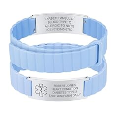 Light Blue Strap -Silver ID