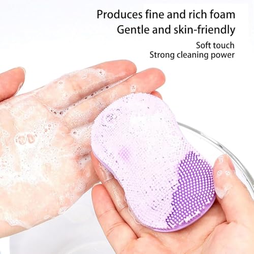Image of ARJ Face Scrubber for Women and Men, Silicone Face Cleansing Brush Face Scrubbers Soft Exfoliators Cleaning Tool Massage Washing Pore Cleanser Pimples Blackhead Remover Deep Cleans Skin Care 1pcs
