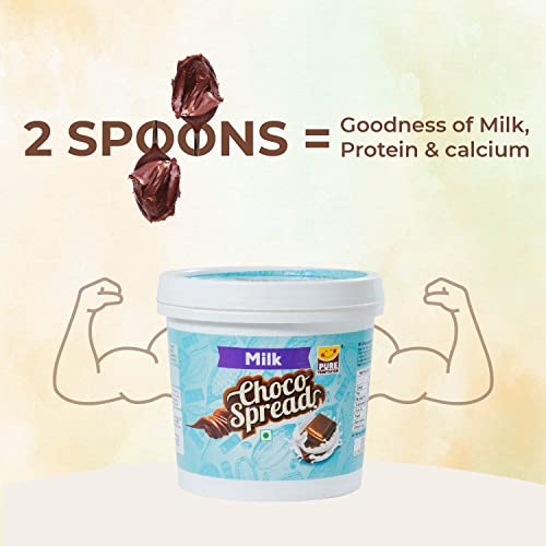Image of Pure Temptation Chocolate Spread with Cocoa (1 Kg) | Milk Chocolate Cream for Bread, Smoothies, Fudge, Cakes, Choco Shakes, Sandwich, Roti, Fruits & Perfect for Breakfast | 100% Vegetarian, Protein-Rich | Pack of 1