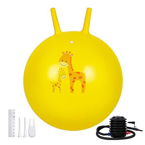 Trideer Kids Hopper Ball Multi-Function, Jump Ball, Bouncy Ball with Handles, Balance Ball