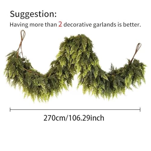 Guirlande de cèdre artificiel résistante aux intempéries