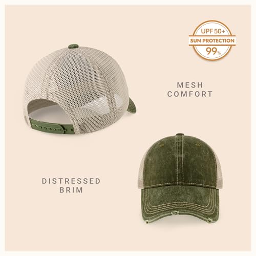 Image of ChoKoLids Vintage Distressed Trucker Hat Adjustable Back Unisex Headwear