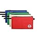 WORKPRO Tool Bags Small Pencil Cases Mini Pockets Document Pouches 4 Pieces with Mini Pocket Torch Multi-Coloured