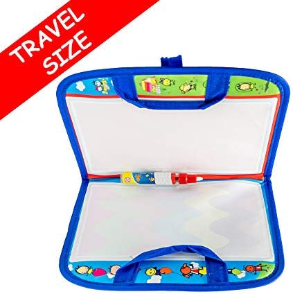 Drawing Mat Kids Travel Accessories - Foldable Water Doodle Painting Learning Board, Educational Magic Toy for Toddlers, Mess-Free Coloring. Best Road Trip Toys Gifts for 3-5 Years Old Boys Girls