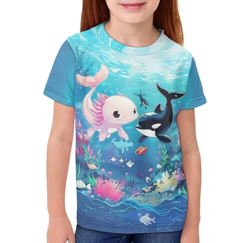 Upetstory Kids Girls Short Sleeve T Shirts Crew Neck Summer Casual Tees Top for 3-16 Year3
