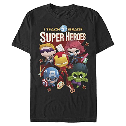 T-shirt Marvel enseignant CM2 résistant pour homme fort taille 3XL noir