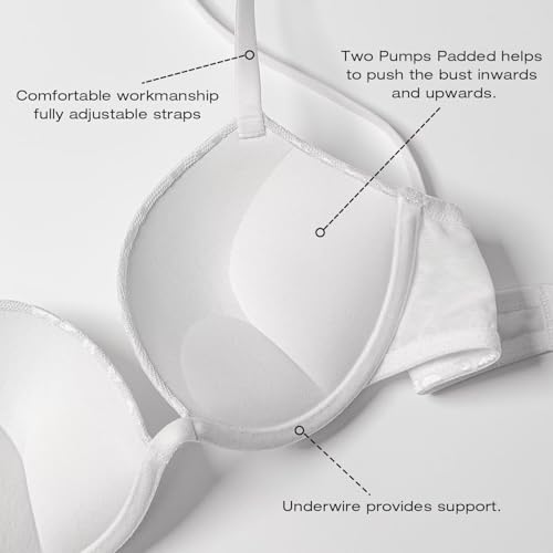 Image of Deyllo Women's Push Up Underwire Bra Super Padded T-Shirt Bra Add Two Cups