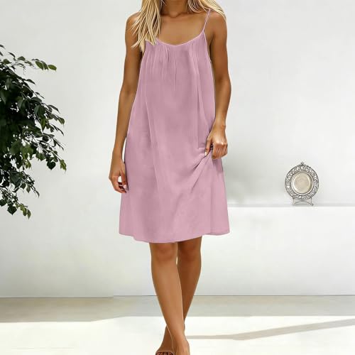 Robe d'été décontractée dos nu fluide et ample pour vacances