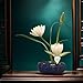 FLARINGEXTRA1 Water Lotus Bowl Planter Kit - Japanese Compote Bowl Ikebana Vase Set w/ 1.8
