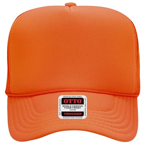 Image of OTTO Polyester Foam Front 5 Panel High Crown Mesh Back Trucker Hats in 97, Bulk, Wholesale