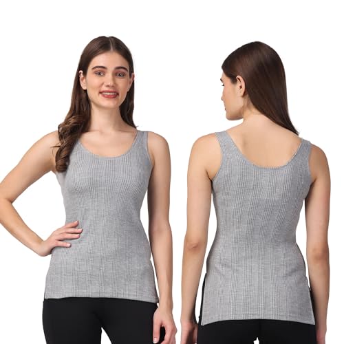 Image of FF Women's Thermal Scoop Neck Cami Tank Tops, Ultra Soft Fleece Lined Camisole, Winter Warm Underwear Top