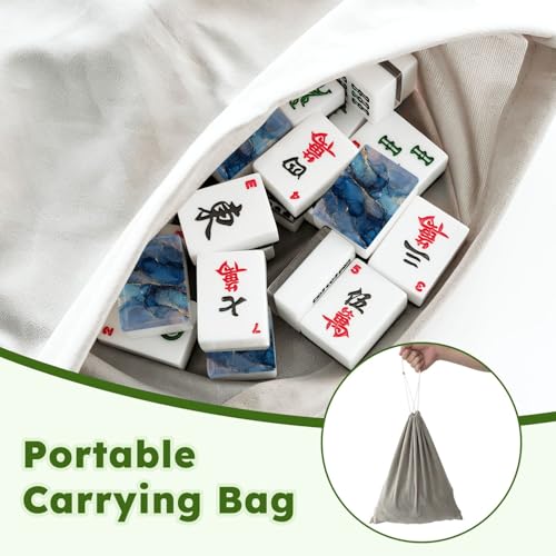 Set de Fichas American Mahjong Acrílicas 166 piezas con Bolsa miniatura 5