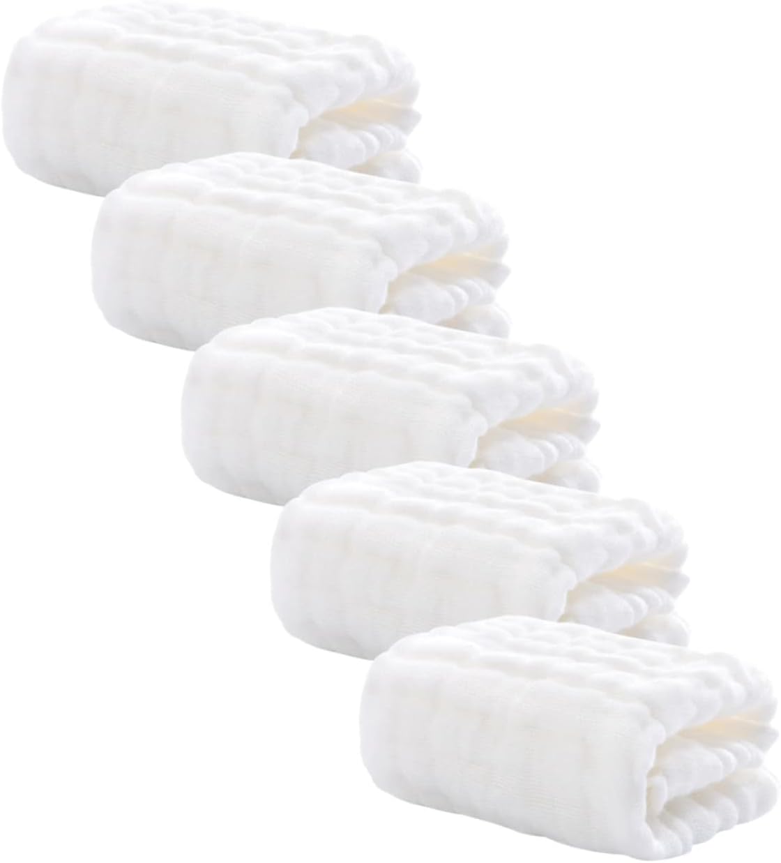 Abaodam 5pcs Cotton Muslin Washcloths Burp Cloths Soft Absorbent Towels for Newborns Gentle Sensitive Skin Reusable Drool Saliva Supplies
