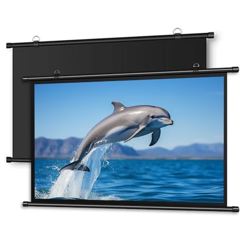 Pantalla Manual de Proyector 72" 16:9 Portátil HD miniatura 1
