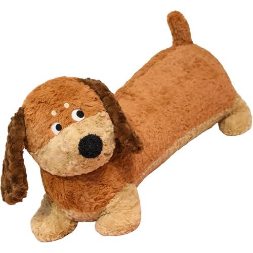 HOMEXYLYL Almohada Corporal Larga y Suave de Perro Salchicha marrón, Peluche Gigante de Juguete for el hogar la Escuela Viajes Hotel Almohada de Perro Salchicha for niños(100cm(39.3 In))