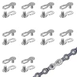 10 Pairs Bicycle Missing Link for 6/7/8 Speed Chains Reusable Bicycle Chain Link Connector Bike Chain Master...