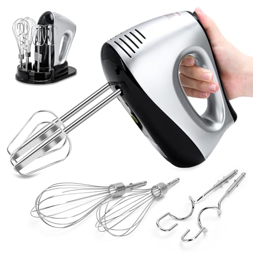 Hand Mixer Electric, Lychee 5 Speed 600W Ultra Power Handheld Mixer with Touch Button, Turbo,...