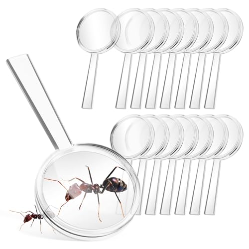 KAILIKETIY 16 Piezas Lupa Infantil De Plástico 8X Estuche De Gafas para Estuche para Gafas De Sol Coladores Lámpara De Aumento Gafas Ligeras Vajilla Material De Permeable a