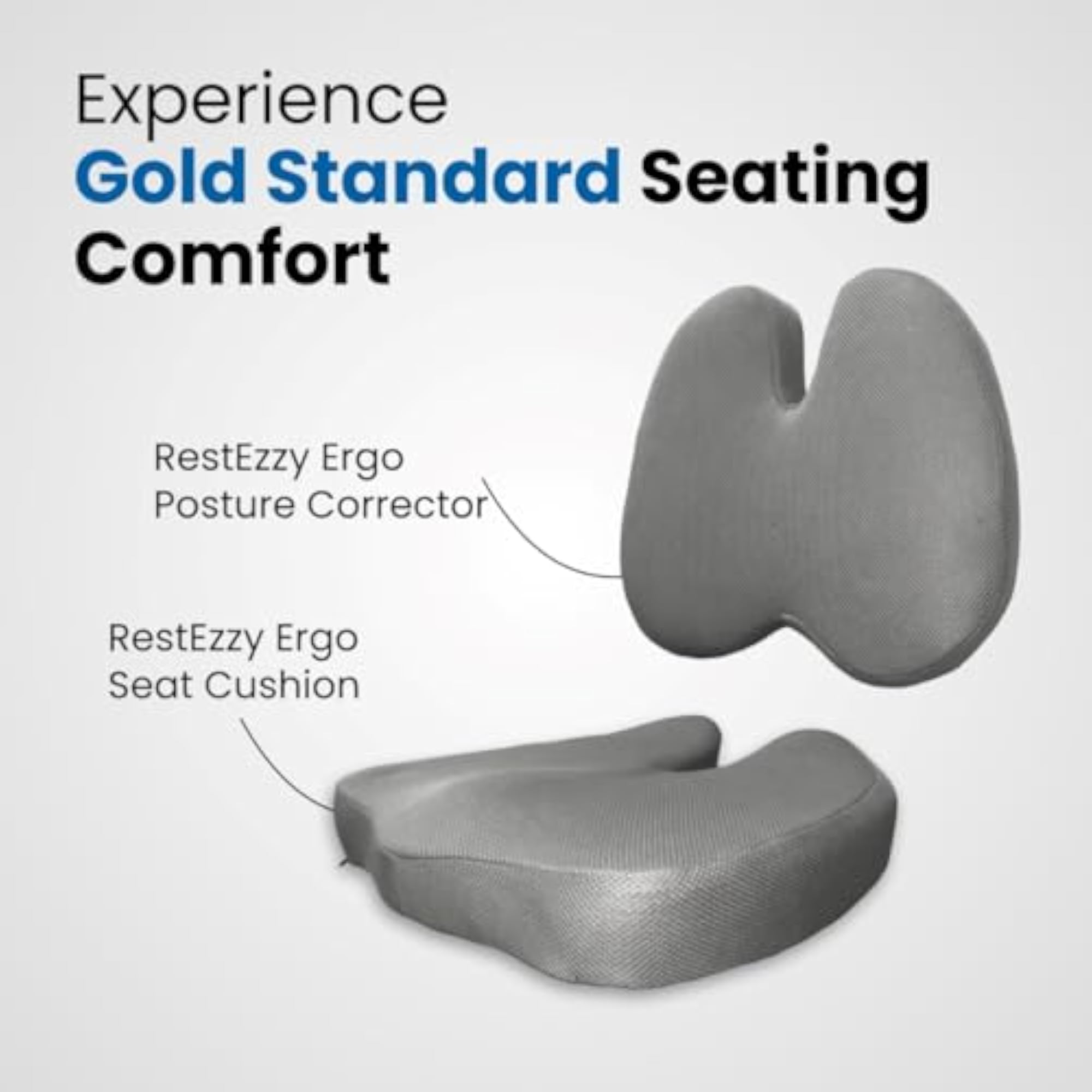 Ergonomic Seat and Back Support Cushion Set