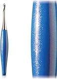 Furls Odyssey Crochet Hook Nickel Plated Tip for Effortless Glide, Blue Ergonomic Handle H - 5.0mm
