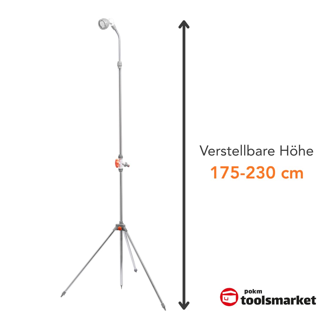 Gartendusche 2in1 Dusche & Sprühnebel höhenverstellbar 175-230 cm Dreibein
