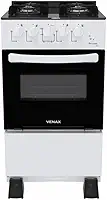 Fogão Venax Picasso Line 4 Bocas Mesa De Vidro Branco Bivolt