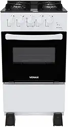 Fogão Venax Picasso Line 4 Bocas Mesa De Vidro Branco Bivolt