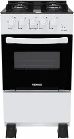 Fogão Venax Picasso Line 4 Bocas Mesa De Vidro Branco Bivolt