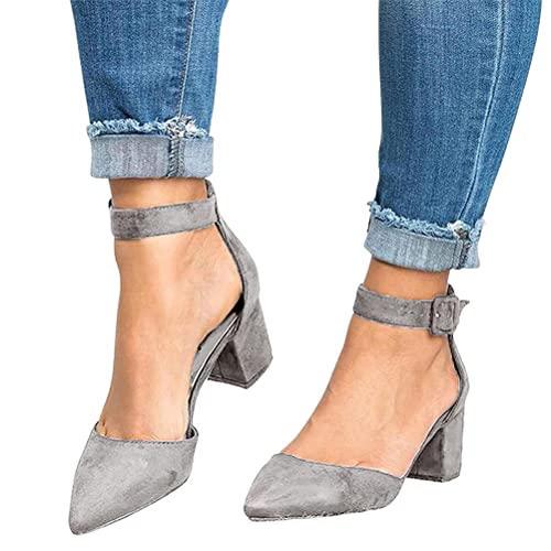 Minetom Blockabsatz Pumps Riemchen Damenschuhe Frühjahr Business Plateau...