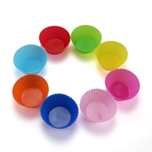 Kit 12 Formas Silicone Mini Cupcake Bolo Muffin Assadeira Airfryer LOJAS METTA