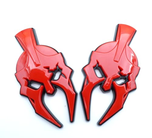 Image of 2Pcs Right Left Side Custom Gladiator Emblems 3D Badges Replacement for JL Jeep Gladiator (Black Red)
