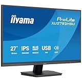 Technology IPS iiyama Ecran Prolite XU2793HSU-B7, Ultra Mince, Dalle IPS, 1920x1080@100Hz, 1ms, 300cd/m², 1000:1, 1xHDMI, 1xDisplayPort, USB HUB (2x2.0), Haut-parleurs, VESA 100x100, i-Style Colour, TCO