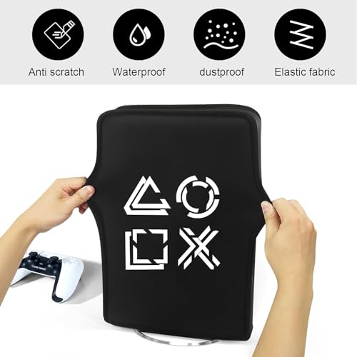 Image of PS5 Slim Dust Cover, Premium PS5 Dust Proof Cover Protective Case Anti Scratch Waterproof Case for Sony PlayStation 5 Game Console Cover Sleeve for PS5 Disc & Digital Edition