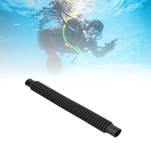 Manguera de inflador ondulada para chaleco de buceo BCD negro 3