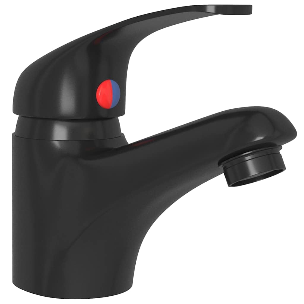 Grifo mezclador negro monomando 13 x 10 cm aleación de zinc cartucho de cerámica para lavabo fregadero cocina baño reemplazo