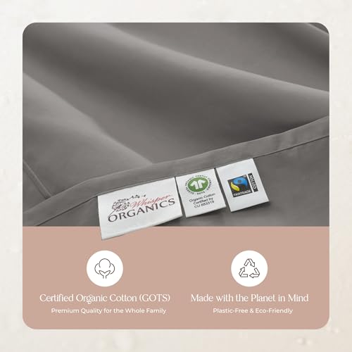 Image of Whisper Organics 100% Organic Cotton Bed Sheets with Deep Pocket 3 Pc. Set