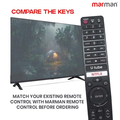 Image of marman Compatible with Sharp AQUOS Smart Android Tv Remote Suitable for LED LCD 4K TV Model 2T-C32BG1X 2T-C42BG1X 2T-C50BG1X Non Voice Command Without Google Assistant with Streaming Apps