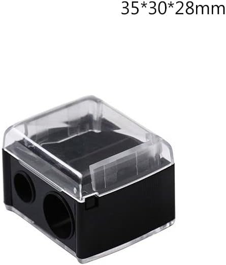 Andy's Orchids Make Up Sharpener, Dual Holes Cosmetic Pencil Eyeliner Lip Pencil Sharpener, Eye Liner Eyebrow Trimmer with Cover 5Pcs
