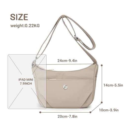 Travistar Umhängetasche Damen Kleine Handtasche Wasserdicht Nylon Crossbody Bag Damen Leichte Schultertasche mit Verstellbarer Breitem Gurt Freizeit Messenger Bag für Einkaufen, Reisen – Bild 4
