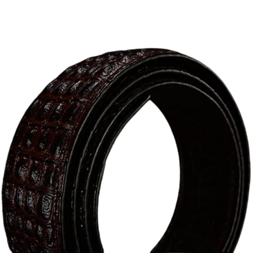 Alligator Backbone Skin Pattern Embossed Leather Belt Strap for Men, Handmade Crocodile Head Engraved Snap Buckle(120cm/47, Brown)4