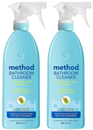 Method Tub-N-Tile Bathroom Spray Cleaner, Eucalyptus Mint, 28 Oz, 2 Pk #TOP9