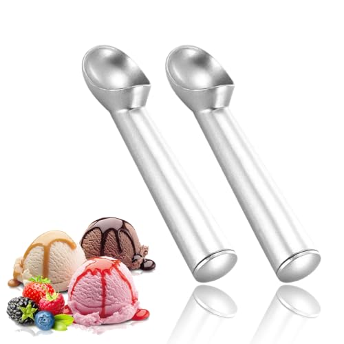 2 Piezas cuchara de helado, antiadherente, anticongelante, cuchara de aluminio de una pieza, para helado cuchara helado crema para refrigercas 18.5cm