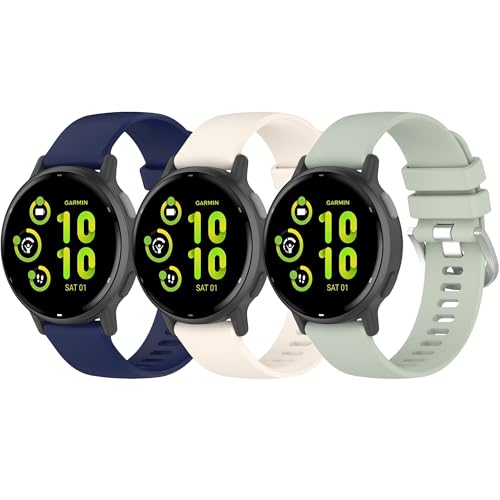 3 Pack Correas de silicona para Garmin vivoactive 5 y más miniatura 1